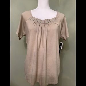 ❄️NWT Women’s Embellished Cotton Blend Top, XL